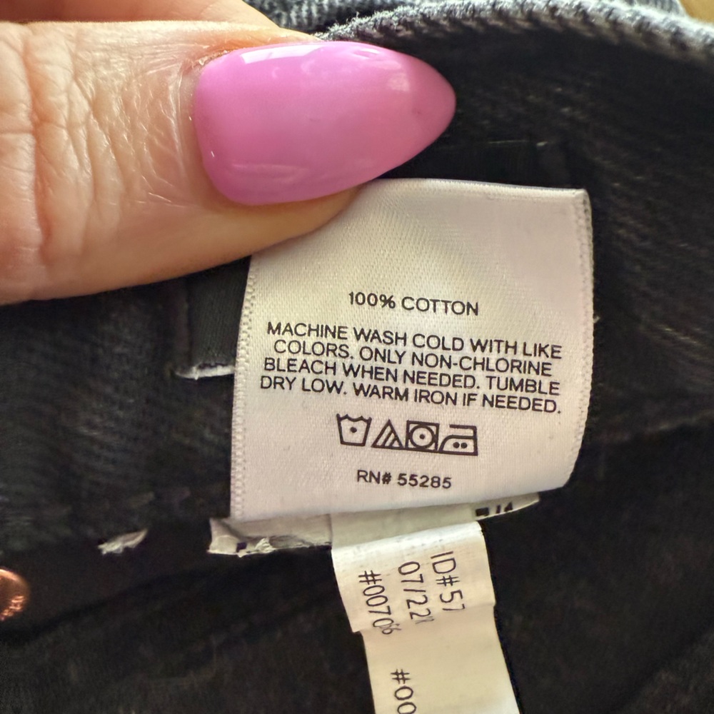 EXPRESS Women’s High Waisted Washed Black Wide Leg Jean Size:4R Brand New w/tags - Picture 9 of 14